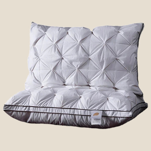 High-end 95 While Goose Down Pillow Core, For Five-star Hotel, Single-piece, High Resilience, Elegant Knitted Pattern